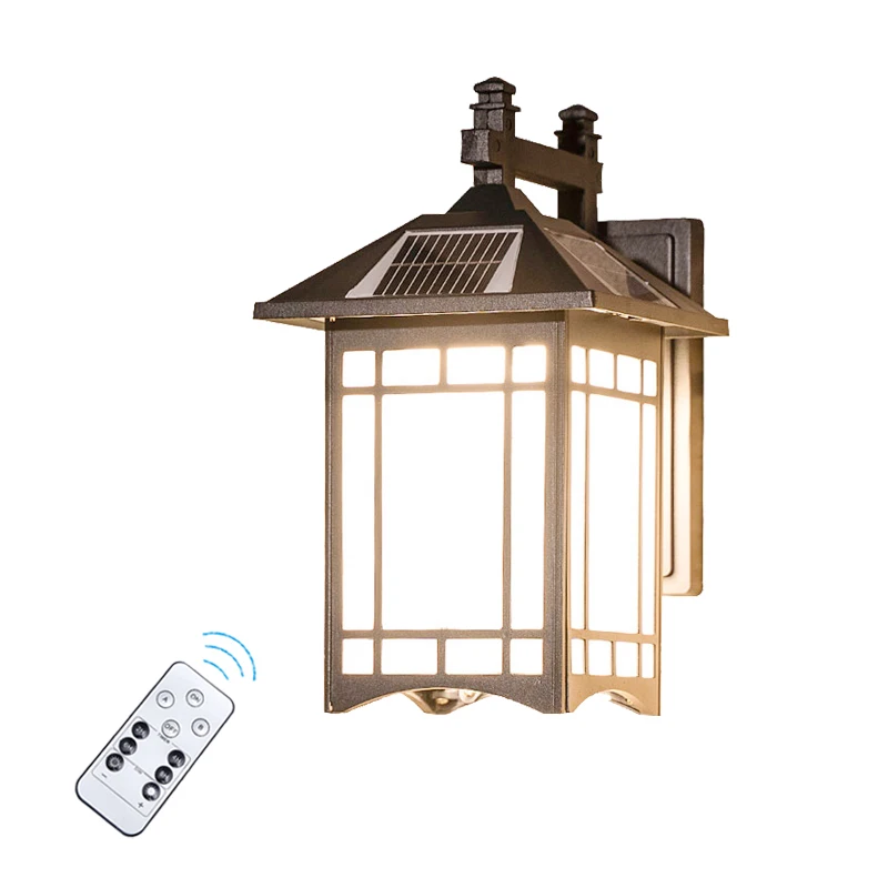 

European Style Retro Outdoor Wall Light Solar LED Light Outdoor Vintage Wall Lamp Engineering Lighting Garden Lights Waterproof