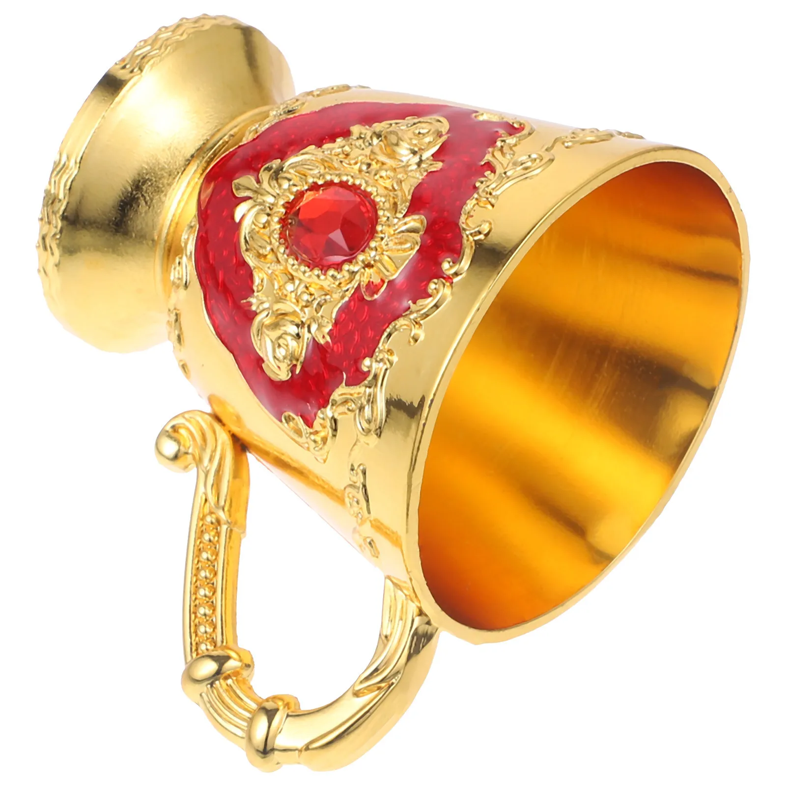 

30Ml White Metal Multi-Function Tea Goblet Vintage Small Liquor Cup For Party Household Decor Red Wine Holder Wine Cup Use