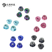 4Pcs TJRC M5 Aluminum Motor Screw Nuts Flange Nut CW Nylon Customized Color for RC FPV Racing Drone 2204 2205 2207 2306 Motor