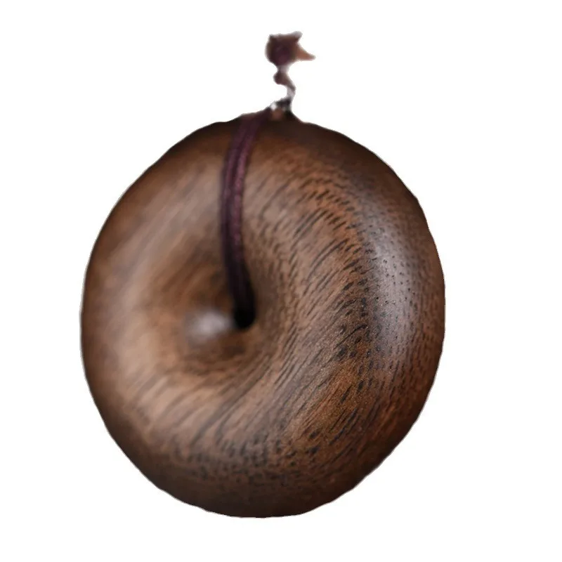 Brunei Agarwood Peace Buckle Pendant Unisex Keychain Wooden Ornament Phone Chain Cultural Play Small Handheld Piece
