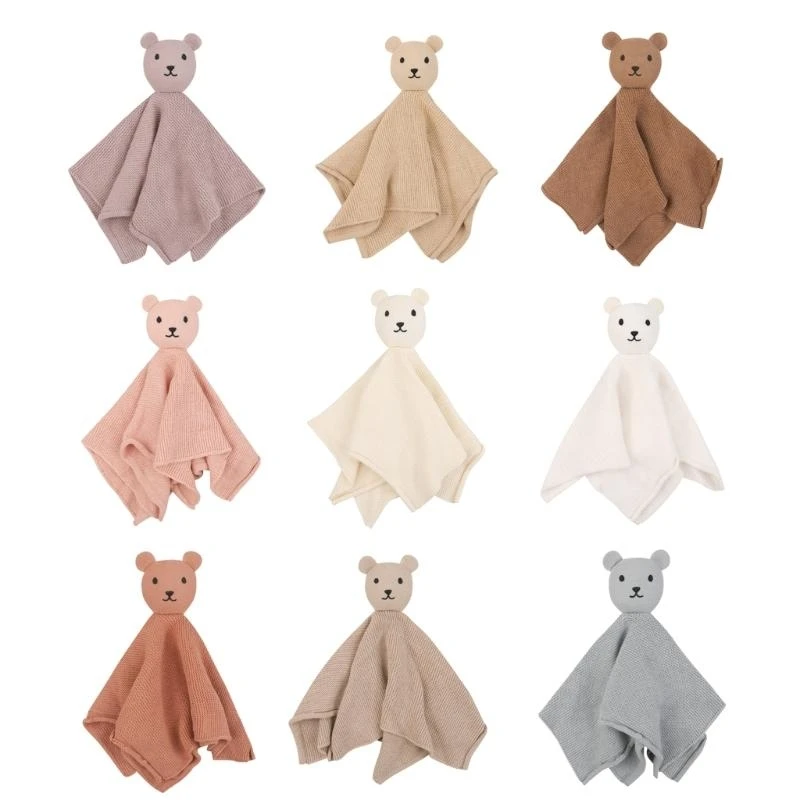 Cotton Comforter Blanket Kids Sleep Toy Soothe Appease Towel Bear Snuggle Toy Newborns Baby Soft Sleeping Dolls G2TD