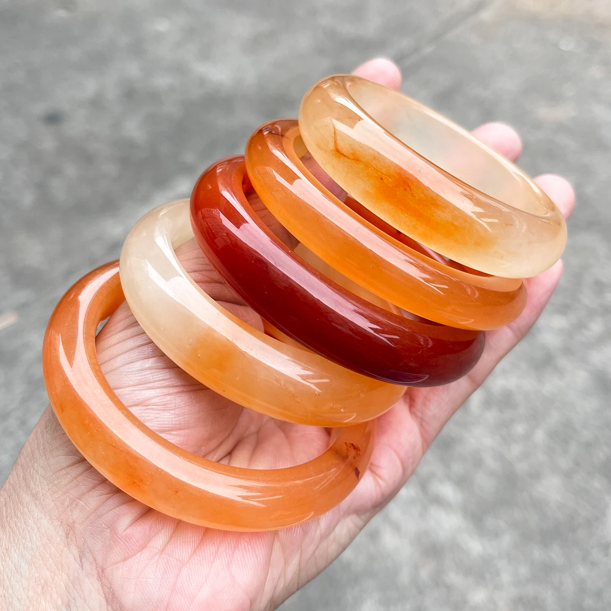 1 Piece JD Natural Yellow Dragon Jade Bangle Translucent Huanglongyu Gemstone Bracelet for Women Elegant Jewelry Gift Bangles