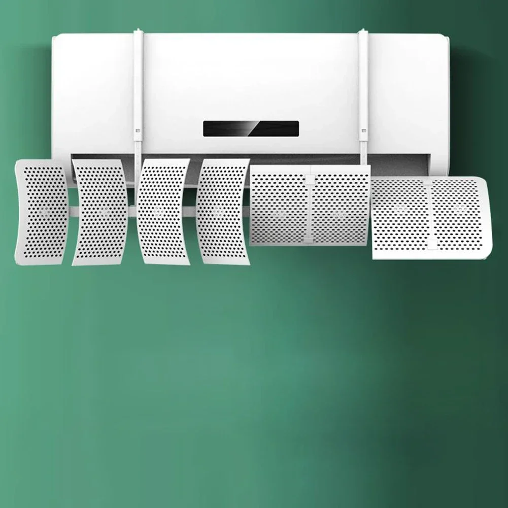 

8 Leaf Adjustable Airflow Deflector for Wall Mounted Air Conditioners with Optional Filter Cotton and Condensation Prevention