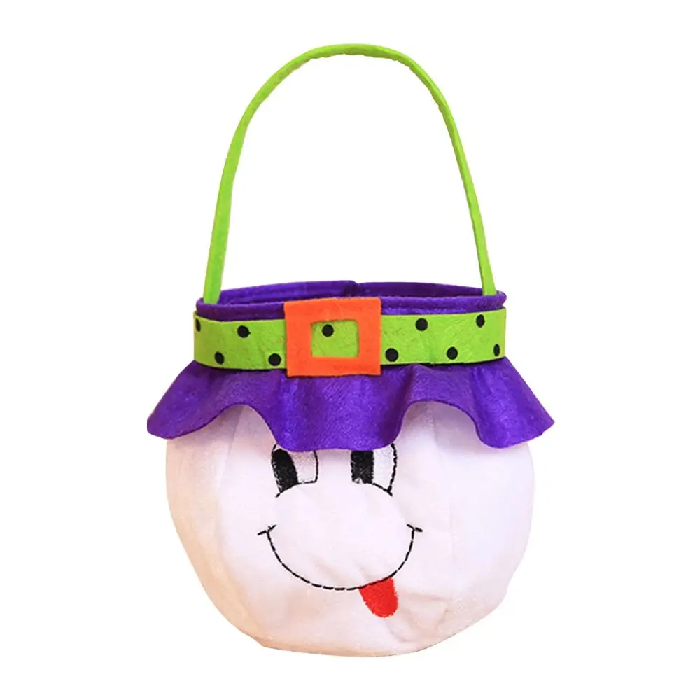 Witch Trick Or Treat Tote Bags Halloween Candy Bag Pumpkin Handbag Loot Bag