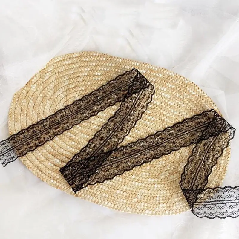 

652F Flower Decor Women Bonnet Hat Tea Party Flat Hat Outdoor Beach Summer Cap
