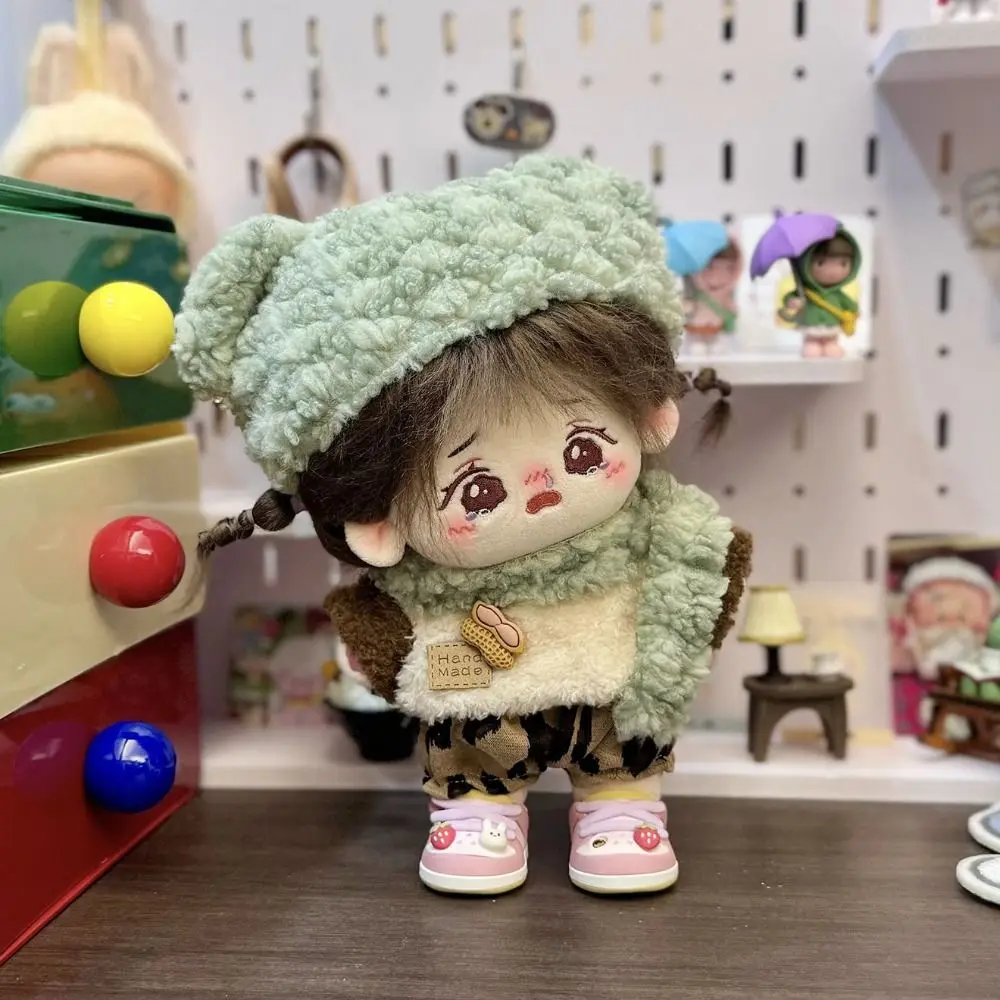 

Dress Up 20cm Cotton Doll Clothes Head Cover Onesuit Doll Winter Outfit Lovely Plush Toy Star Doll Clothes Doll Accessories
