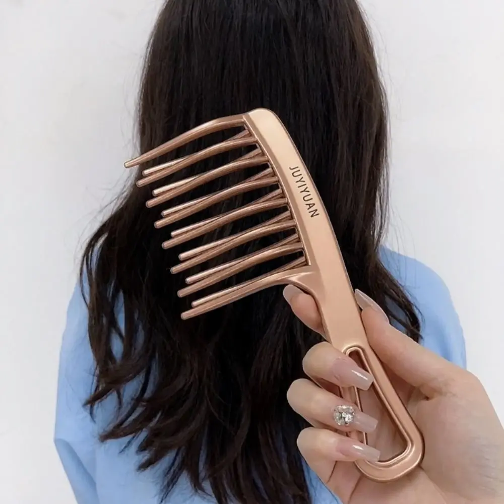 Fluffy Hair Double Row Comb Durable Curly Hair Wide Tooth Hair Brush Long Hair High Quality Curved Comb Hair Style Tools