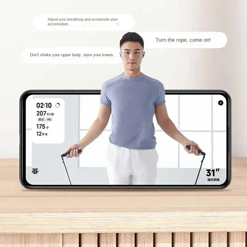 Xiaomi Mijia-cuerda para saltar inteligente, contador de XMSR-P803 con aplicación de ajuste, cálculo de calorías ajustable, deporte, Fitness profesional