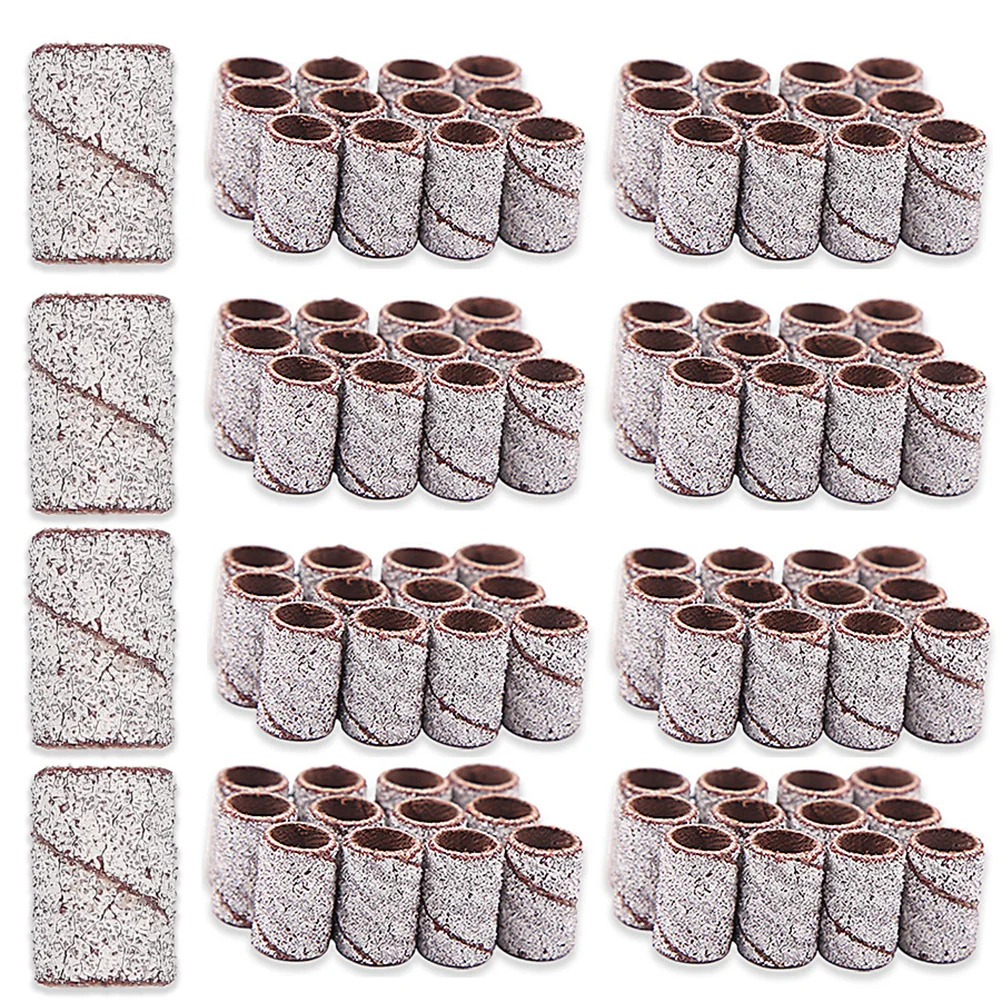 100Pcs Sanding Ring Nail Accessories Electric Drill Bits Manicure Pedicure Polisher Sanding Band Nail Polishing Band