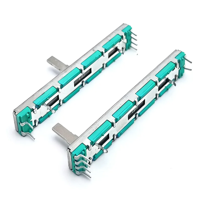 1pcs 75mm Mixer Fader Slide Series B10K  6pin Double Straight Sliding Potentiometer 60mm Travel Distance