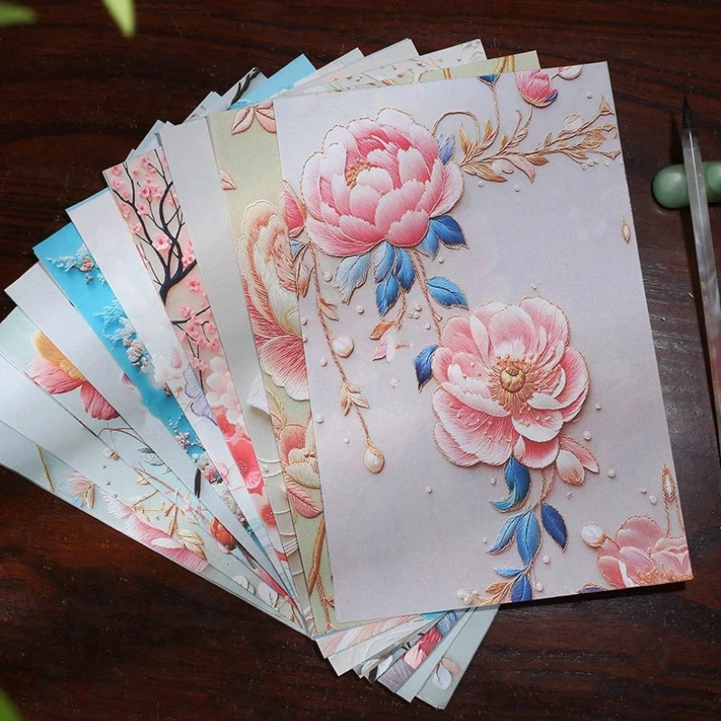 Ancient Style Xuan Paper Mixed Pattern Calligraphy Practice Work Paper For Chinese Brush Writing Creation Stationery Supplies