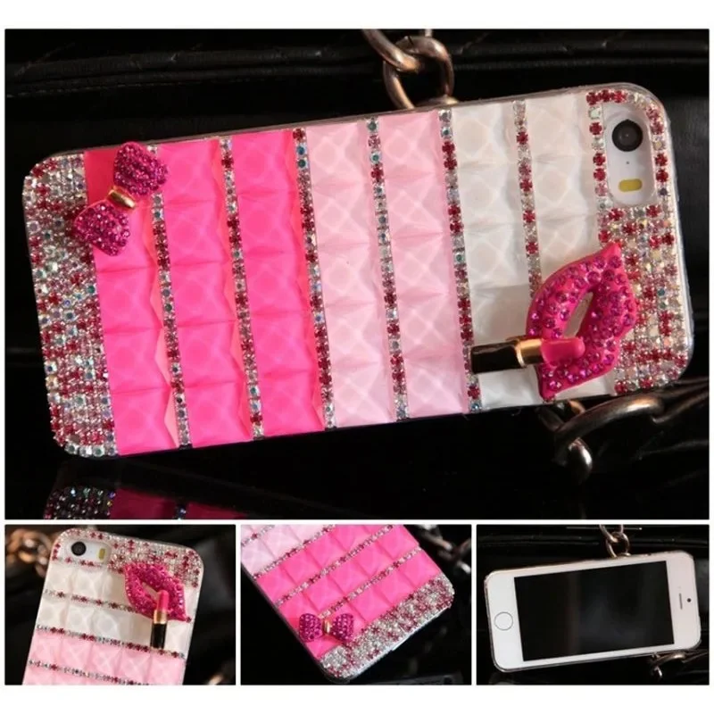 Love Heart breloczki do iPhone'a, diamentowe etui na telefon z kryształkami, Bling Cover, luksus, 15, 14, 13, 12 Pro Max — zdjęcie produktu 3