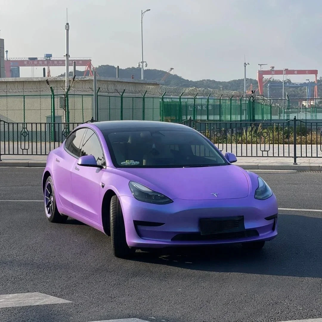 وصول جديد الترا ماتي Jacaranda السيارات التفاف الفينيل فيلم تغيير لون PPF بواسطة مادة الحيوانات الأليفة المضادة للخدش الهواء الإصدار غطاء الجسم