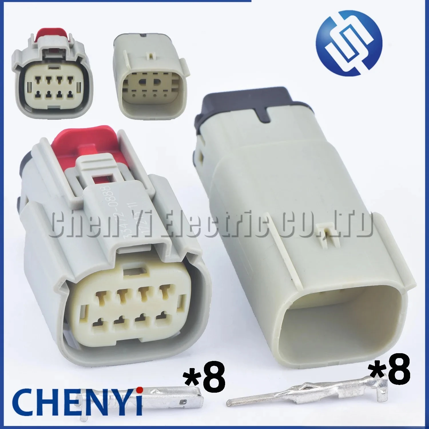 8 Pin car waterproof connector Brake lights and headlights plug 33472-5047 33472-4802 For Ford Transit Mondeo Ranger Dodge