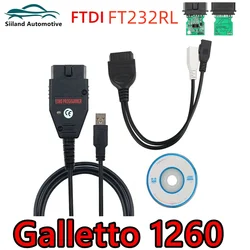 Galletto 1260 FTDI FT232RL EOBD ECU Flasher Read&Write Car ECU For Vag Series Diagnsotic Interface with OBD 2 Cable for Audi 2x2