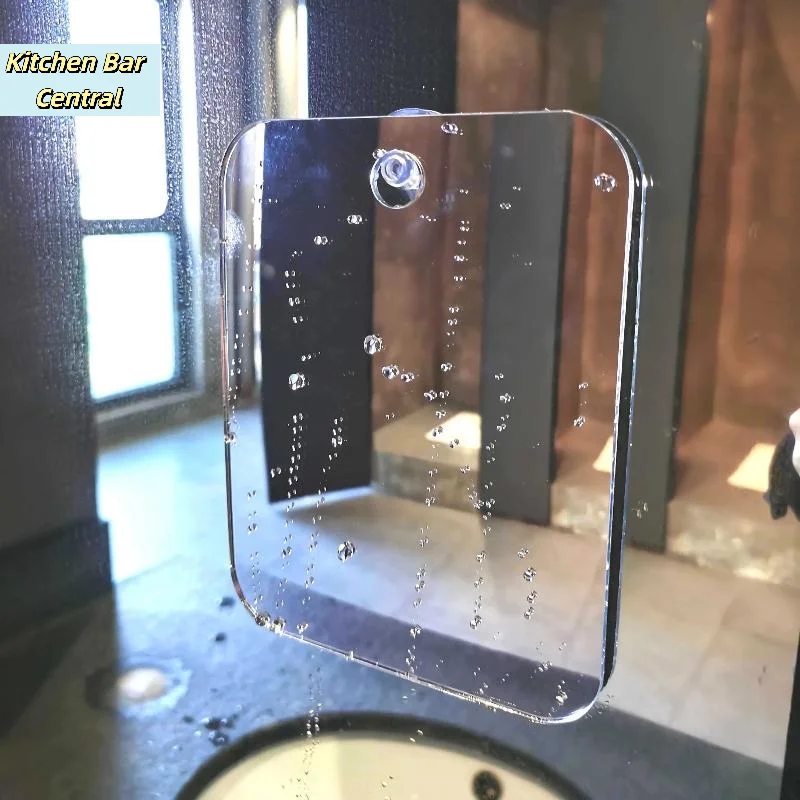 【Acrylic Anti Fog Mirror Washroom Shower Unbreakable Fogless Mirror Portable Travel Shaving Bathroom Accessories Tool】