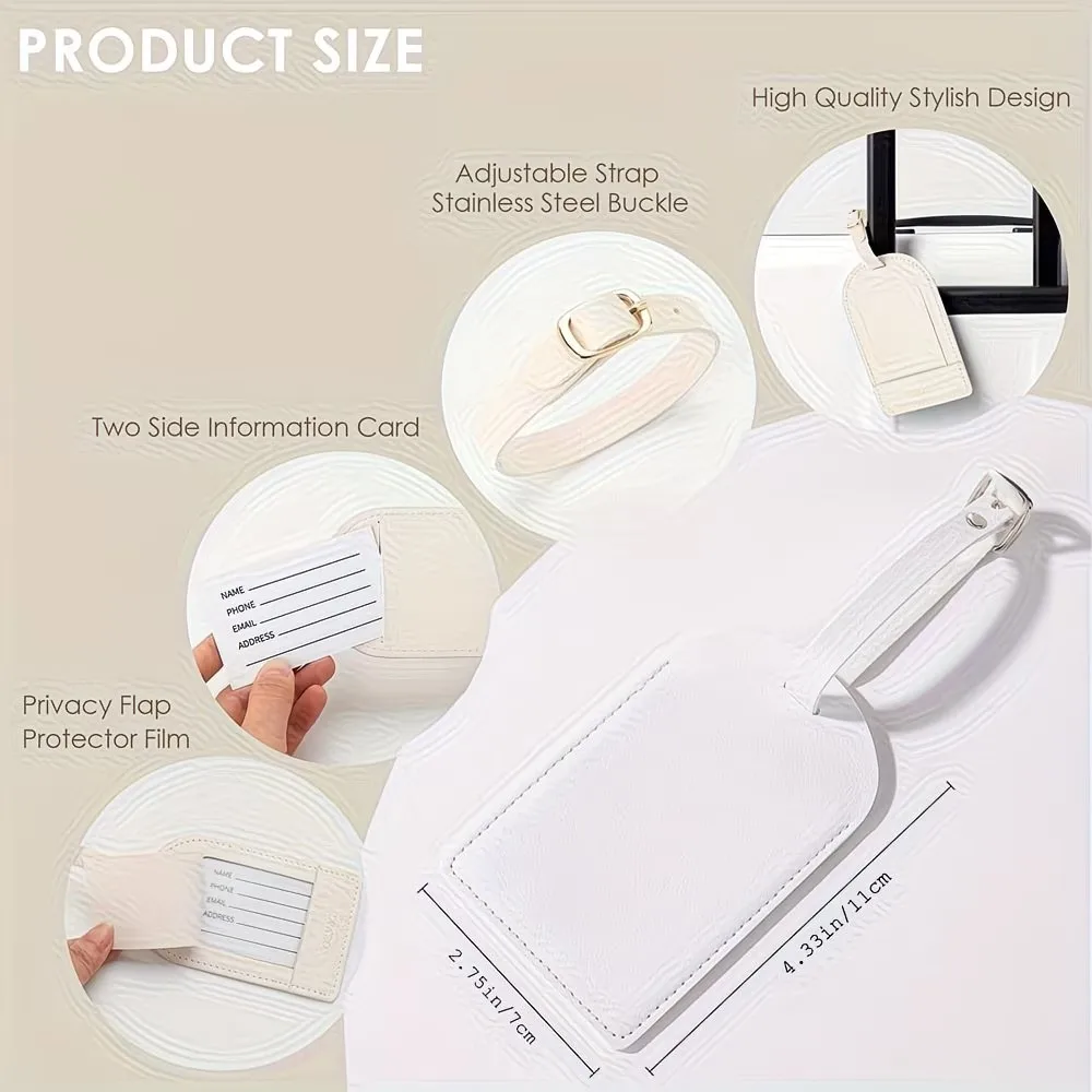 Custom Personalized 26-Letter Luggage Tag & Passport Cover - Name/Initials/Contact Info, Travel Accessory Suitable for Tourists