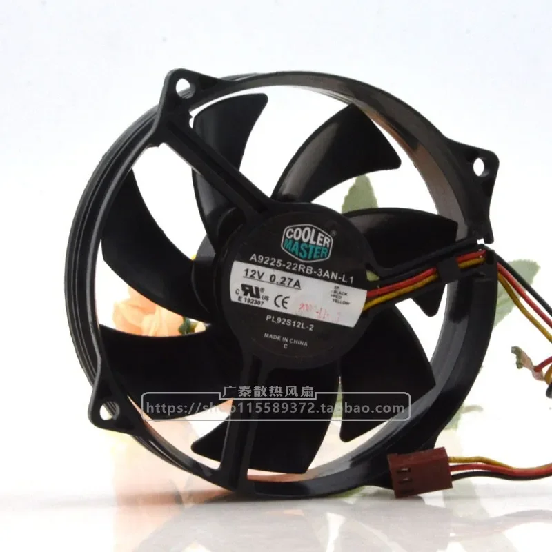 for Cooler Supreme COOLER A9225-22RB-3AN-L1 DC12V 0.22A CPV Round Fan Original Replacement Cooling Fan