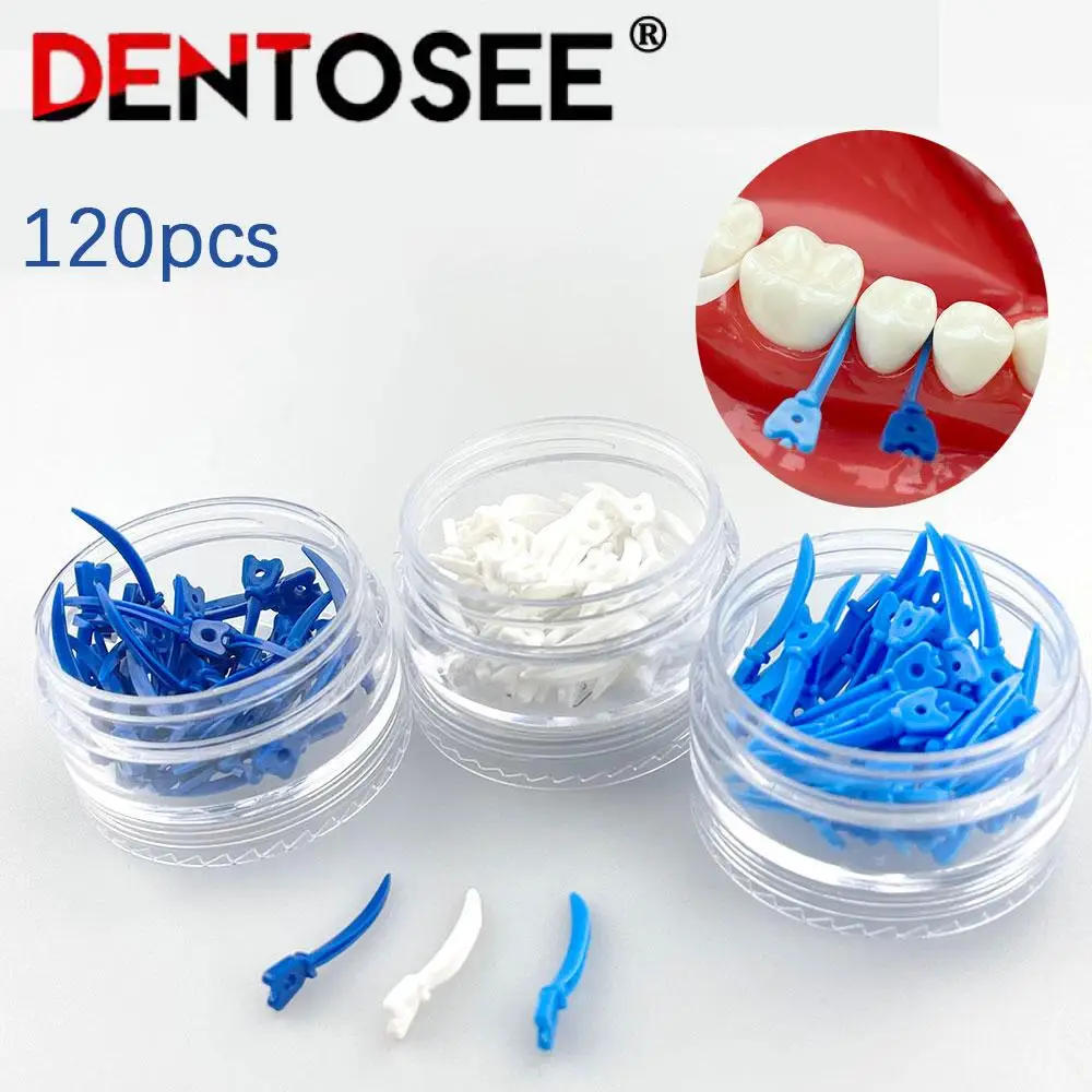 40Pcs/box Dental Tulwar Wedges For Sectional Matrix System S/M/L Refill Wedge Disposable Plastic Wedges With Hole Dentist Tool