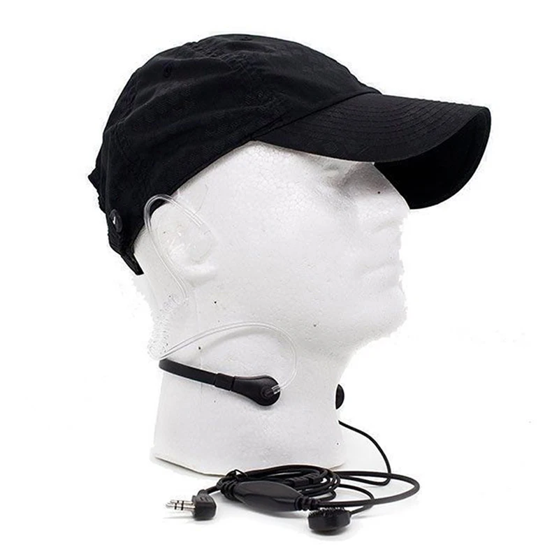 Throat Mic Earpiece Headset Finger PTT For Baofeng UV5R 888s Radio Walkie Talkie