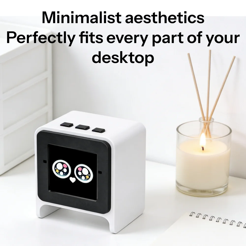 

Mini Smart AI Robot Companion | Voice-Activated Interaction, Expressive Display, Desktop Assistant, Personalized Gift Idea