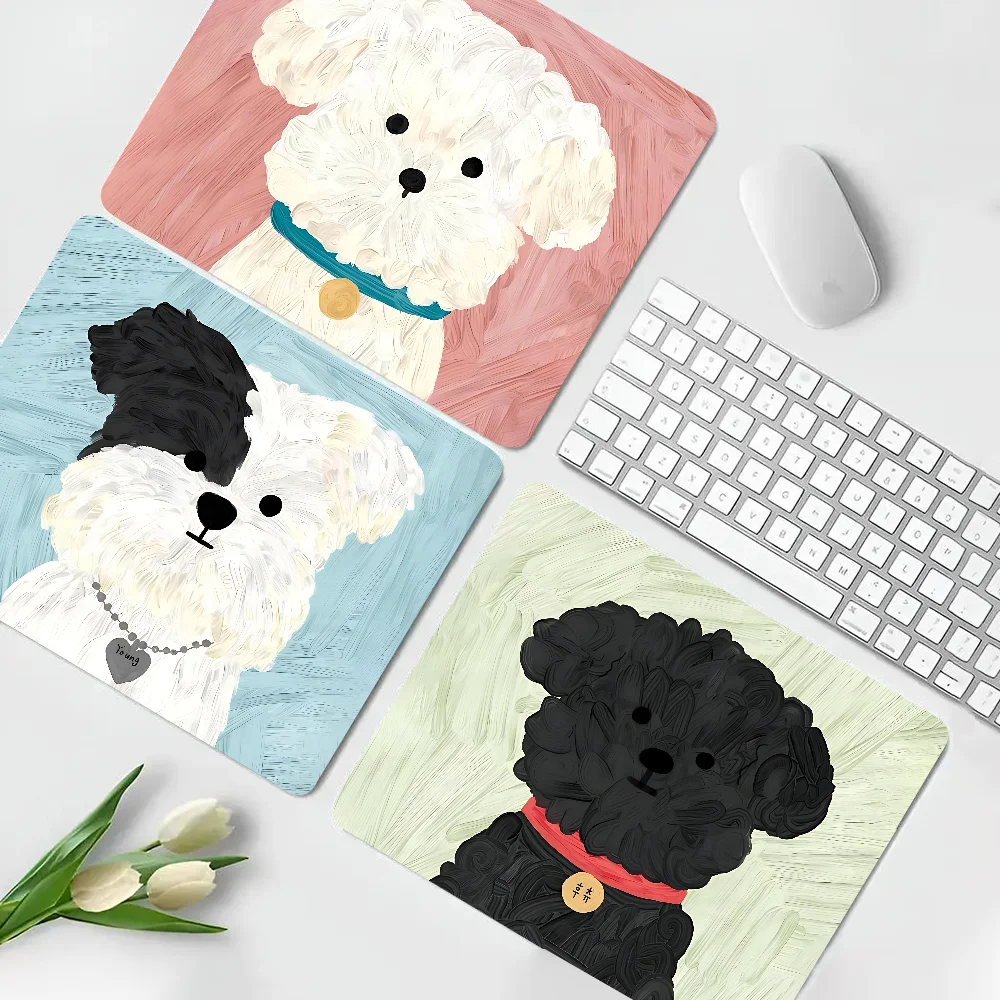 

Cartoon Cute Dog Illustration Mousepad Aming Speed Mouse Mat Game Premium Professional E-Sports Gamer Desk Mat Keyboard Mat