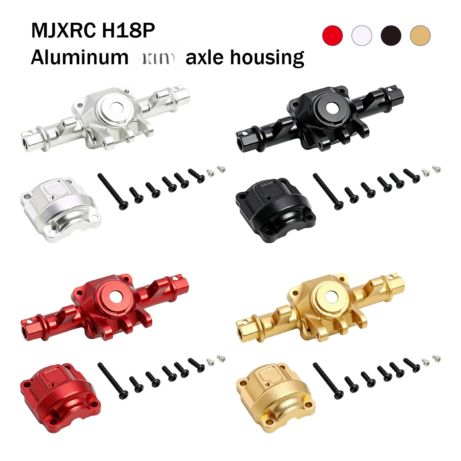 CNC Aluminium Vorderachsgehäuse Hinterachsgehäuse Universal für MJX H18P 1/18 RC Crawler Auto Offroad Upgrade-Teile