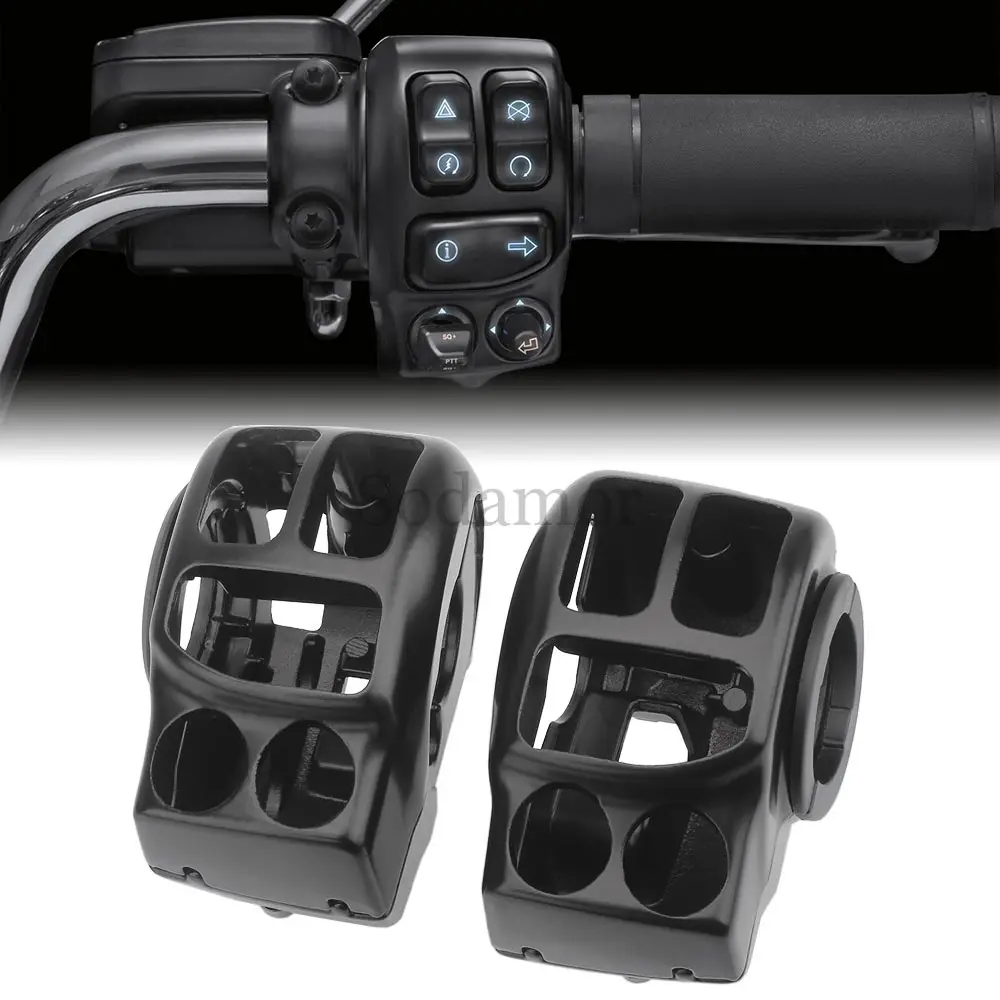 

Комплект корпусов переключателей управления на руле для Harley Electra Glide, Road Glide, Street Glide, Road King, Trike 2014-2025, черный