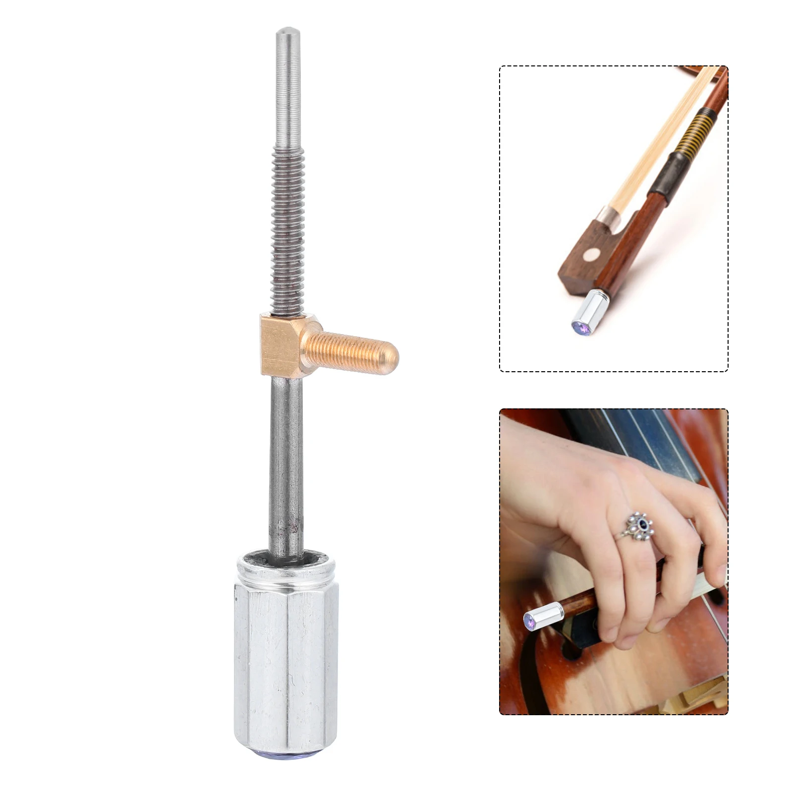 

Violin Bow Screws Stringed Instrument Musical Replacement Part Copper Accessory Instruments