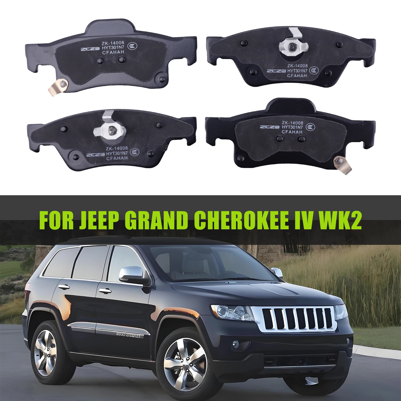 

Rear Brake Pads Set For JEEP GRAND CHEROKEE IV WK2 3.0 3.6 5.7 6.4 2011- DODGE DURANGO 68052386AA V2012386AA Car Accessories