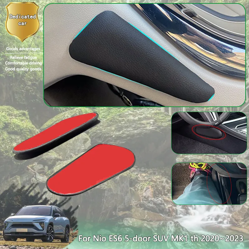 

For Nio ES6 5-door SUV MK1 th 2020~2023 Car Thigh Support Cushion Center Control Leg Knee Rest Cushions Elbow Pad PU Lether Auto