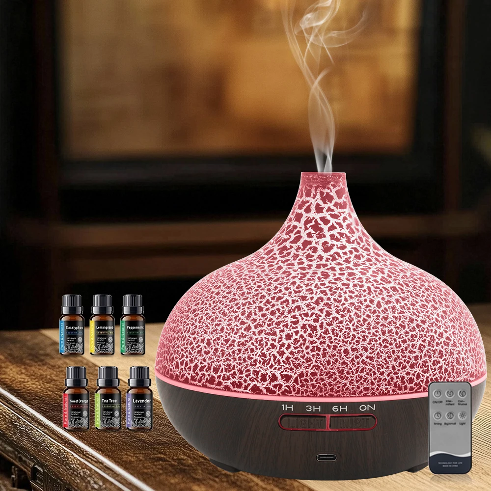 

550ml Aromatherapy Diffuser & Humidifier Ultrasonic, Auto Shut-Off, Quiet for Home & Bedroom