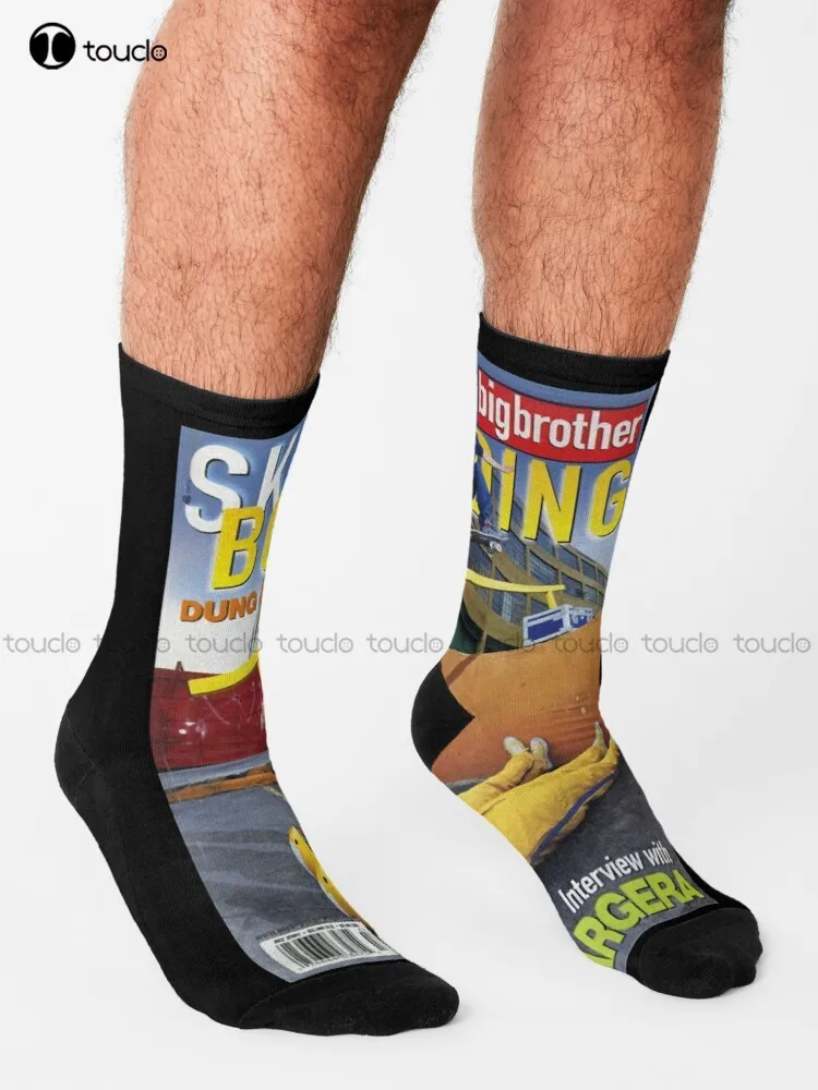 For Mens Womens Big Brother Magazine Awesome For Movie Fans Socks Johnny Knoxville Jackass Cotton Socks For Women Christmas Gift