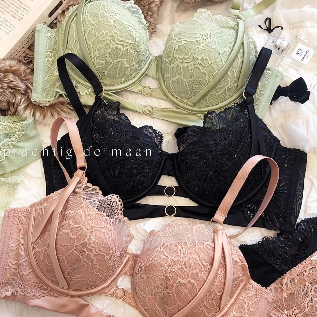Sexy Hollow Lace Bra Set Large - Cotton Bra Everyday 评论和价格