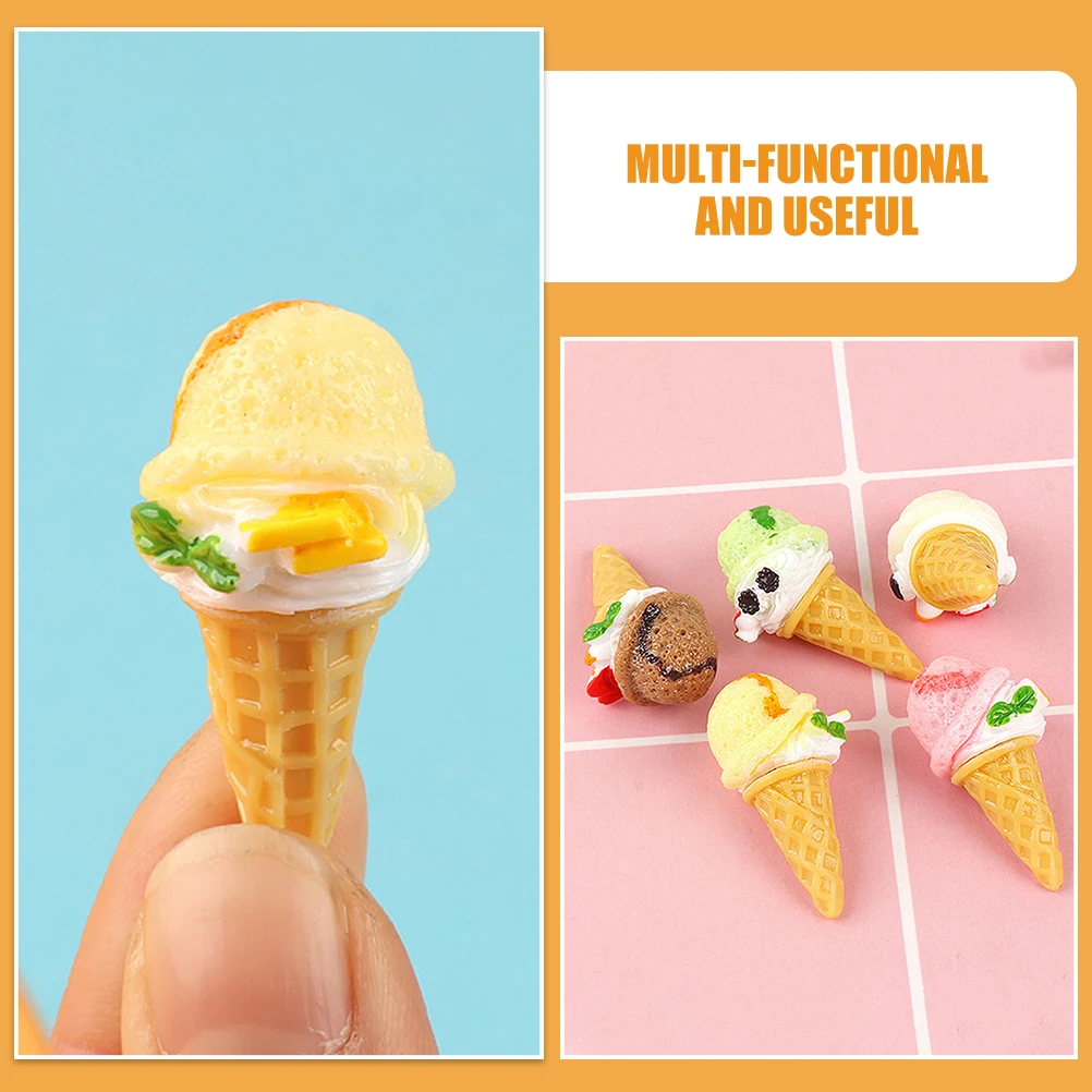 

12Pcs Delicate Fake Ice Cream Props Vivid Dessert Display Accessories Realistic Models For Fun