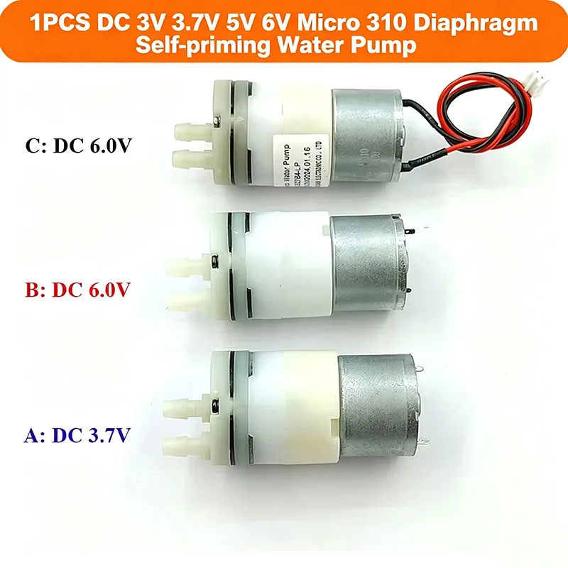 

1PCS DC 3V 3.7V 5V 6V Micro 310 Diaphragm Self-priming Water Pump