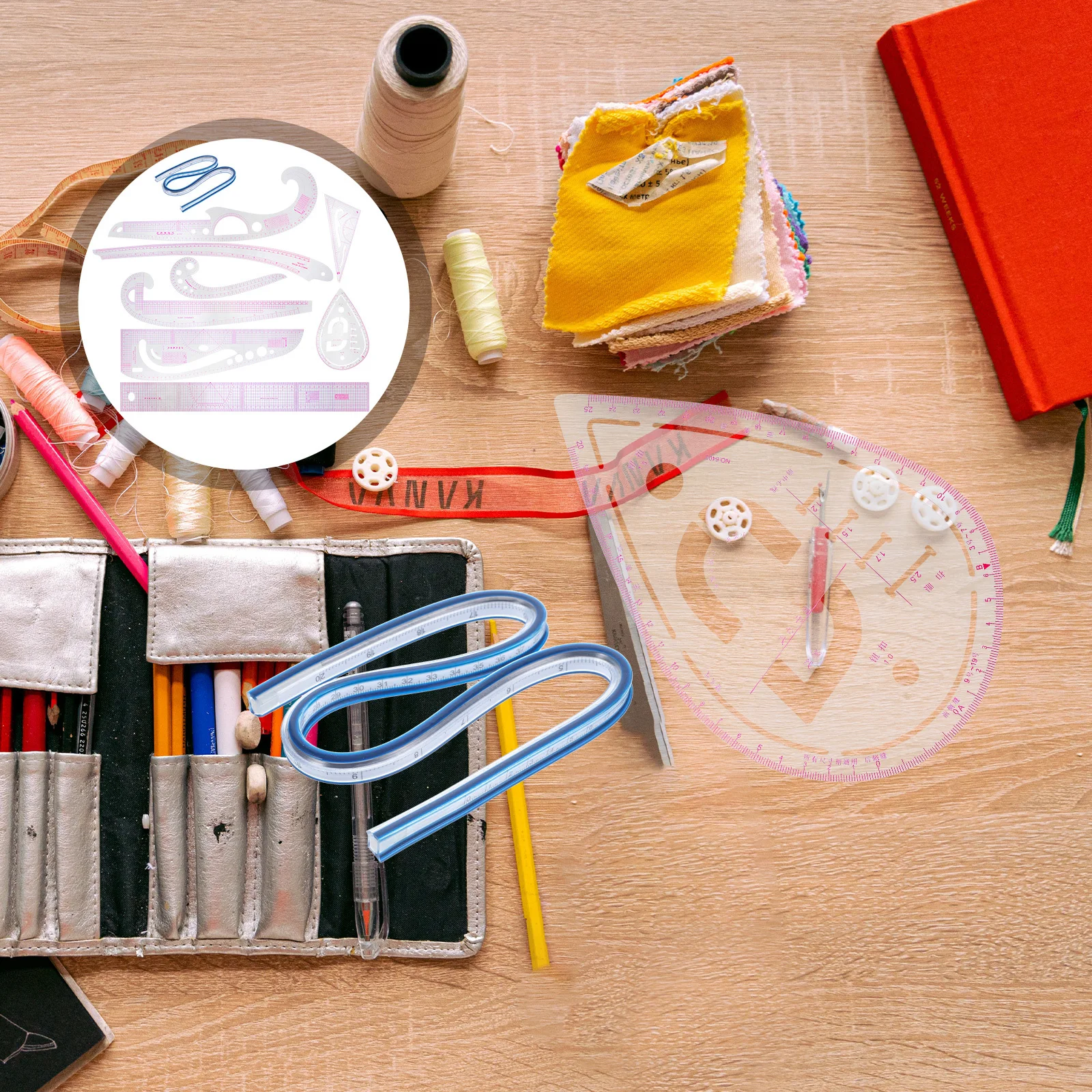 

1Set Sewing Ruler Set French Curve Pattern Tailor Ruler Measuring Guide for Sewing Fabric Cutting Quilting Supplies