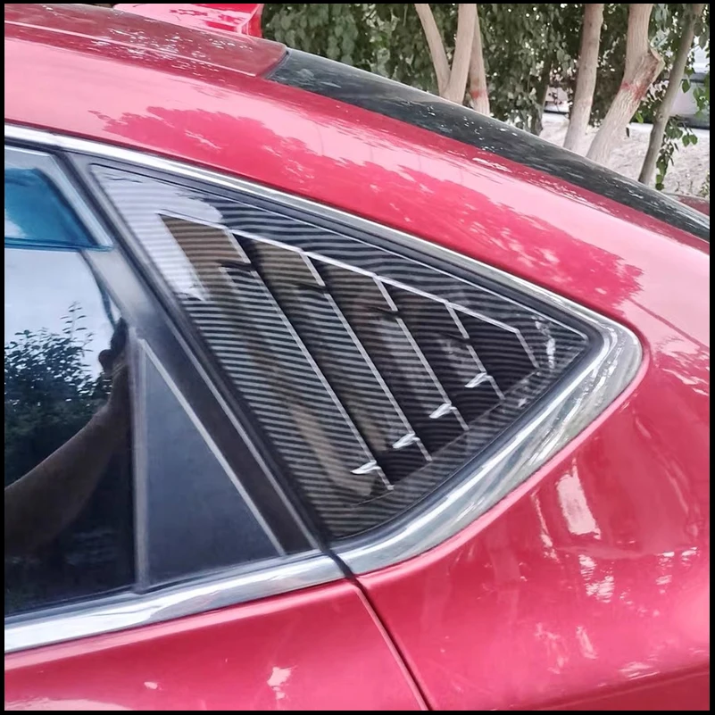 

For Nissan Sentra Sedan 2012-2019 Rear Triangular Window Blind Shades Louver Vent Cover Sticker Trim Decorate Car Styling