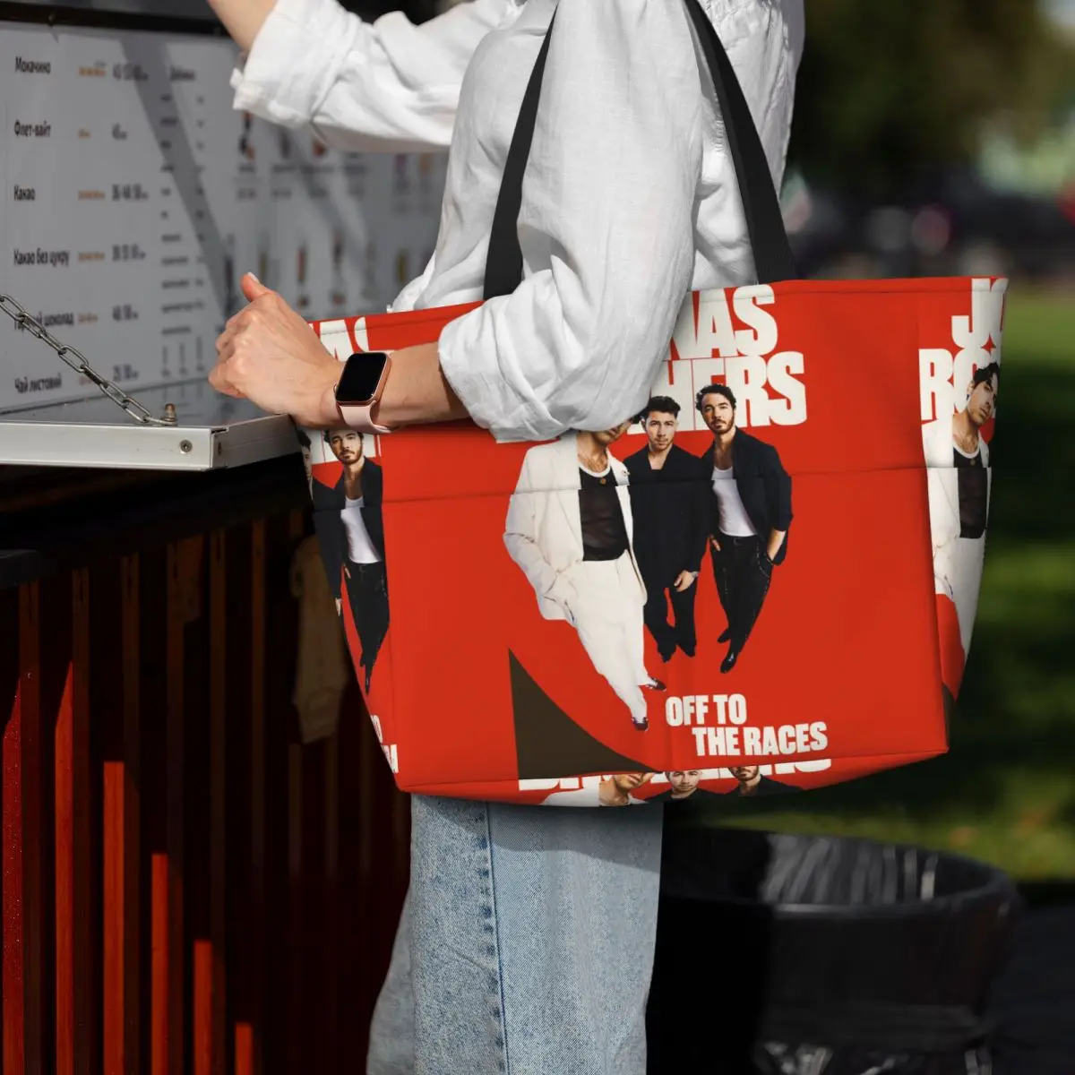 Vintage The Eras Tour 2023 Jonas Brothers JB The Album Beach Tote Bag Sport Gym Yoga Duffle Large Tote Bag Women Travel Bag