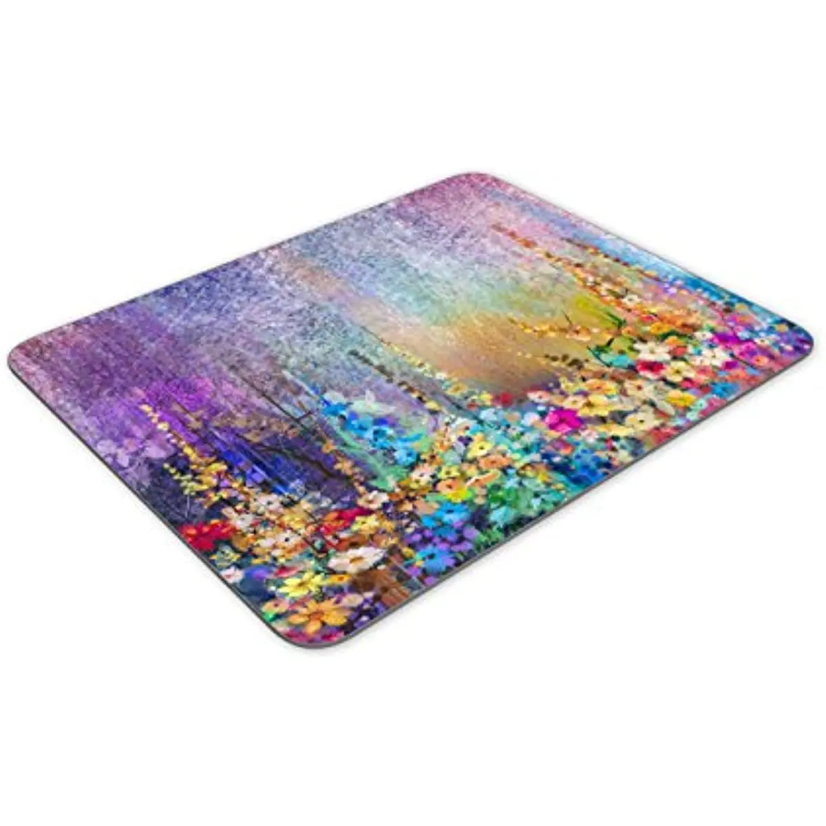 Abstract Floral Watercolor Painting Mouse pad Non-Slip Rubber Mousepad-Applies to Games Home School Office Mouse pad 9.5x7.9 In