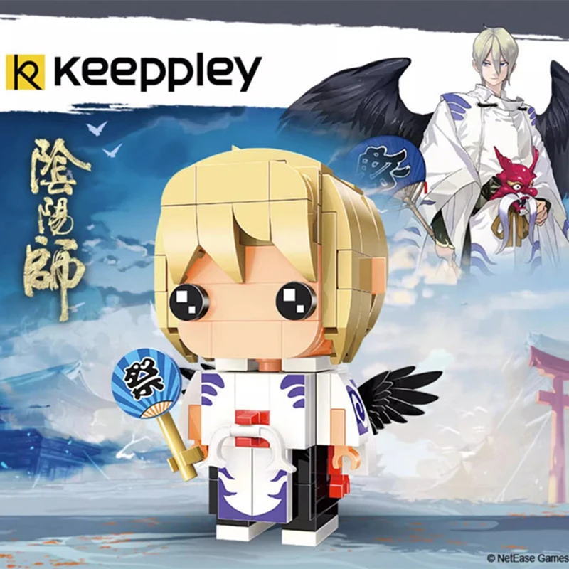 Keeppley Building Blocks Onmyoji เกมรุ่นเดียวกัน Kawaii ตุ๊กตารูปมือเด็กประกอบของเล่นวันเกิดคริสต์มาสของขวัญ