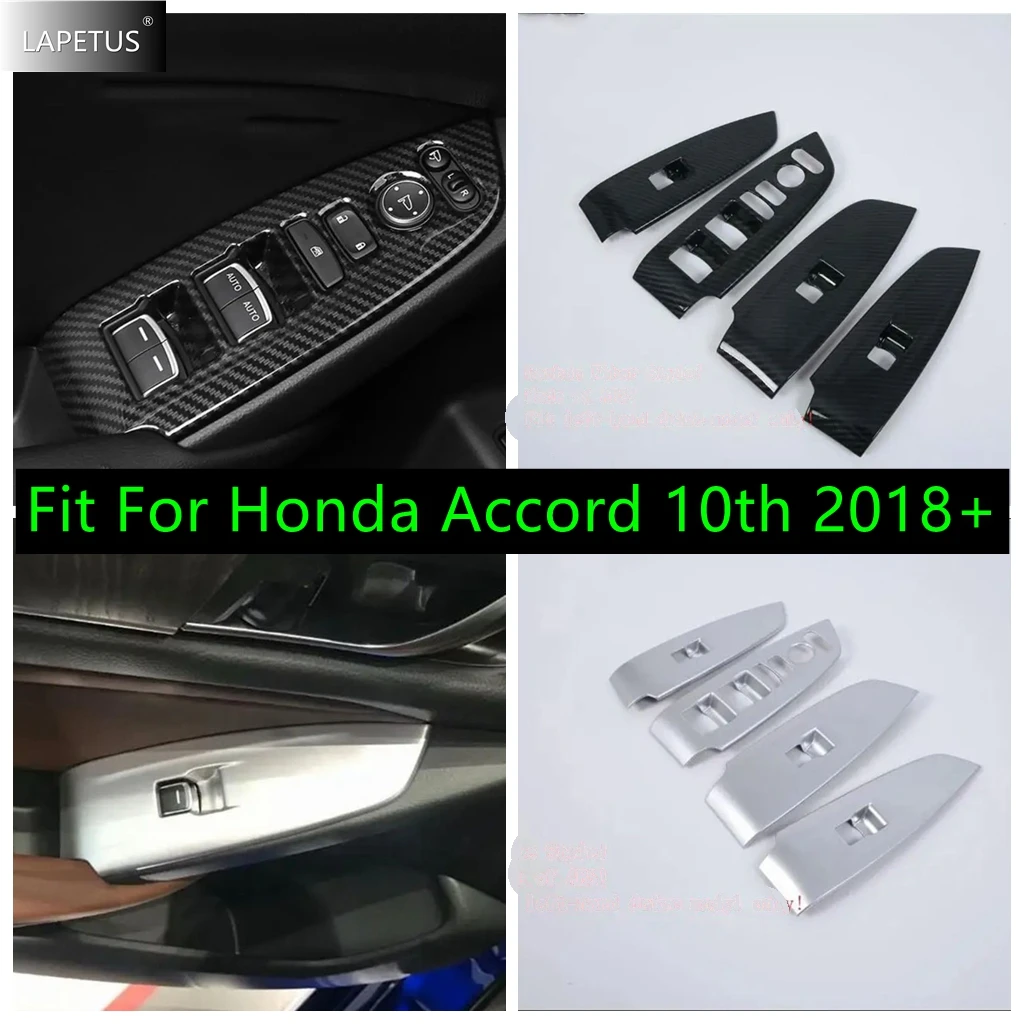 

ABS Car Inner Door Armrest Window Glass Lift Button Control Decor Panel Cover Trim For Honda Accord 10th 2018 - 2022 Accessories