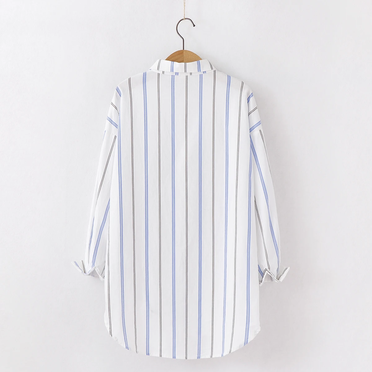 Loose Casual Striped Shirts Women 2024 Autumn New Ladies Sweet Simple Style Print Long Sleeve Shirt Female Blouse and Tops