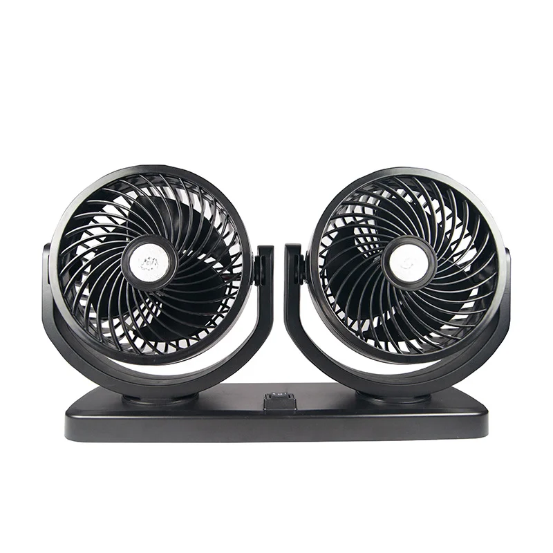 Car Dual Head Fan New USB Car Fan Exhibition 12V24V Car Fan  AC-2316