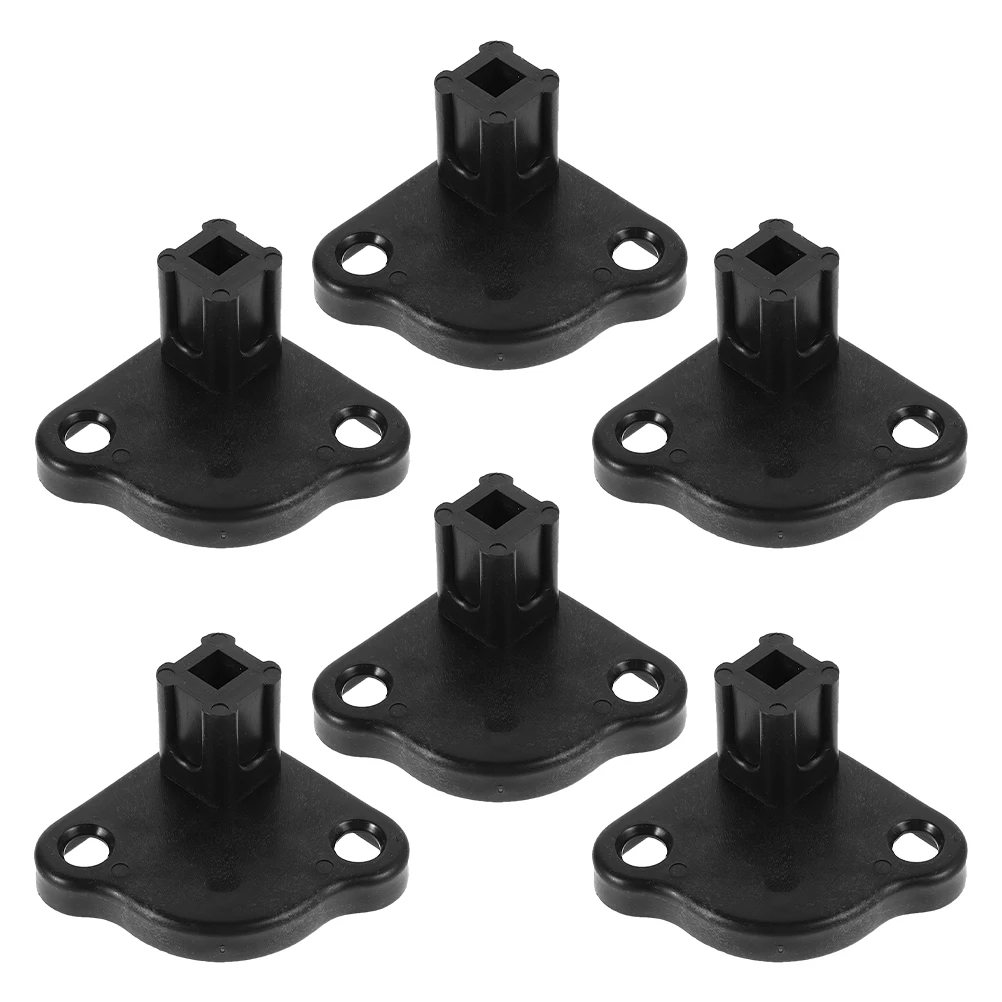 

6 Pcs Tent Pedestal Bottom Bracket Four-legged Umbrella Awning Base Mounting Hardware Plastic