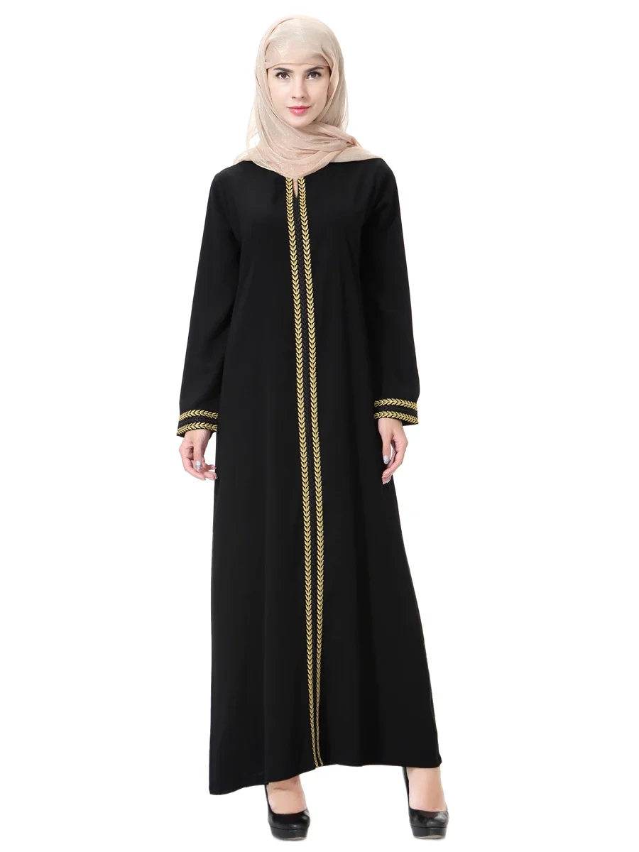 Donne musulmane Modesto Abaya Abbigliamento islamico Dubai Turchia Abito Arabo Jalabiya Eid Ramadan Dubai Caftano Maxi Abito Abito Caftano Nuovo