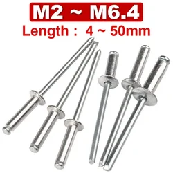 Aluminum Round Head Rivet Pull Anchor Dome Head Blind Steel Shank Mandrel Exhaust Rivet M2 M2.4 M2.8 M3 M3.2 M3.6 M4 M5 M6 M6.4