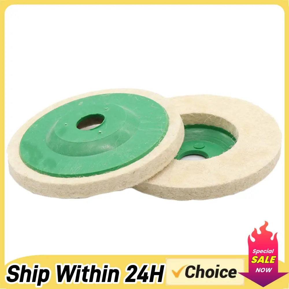 

5 Pcs Wool Buffing Disc Wear-Resistant 4 Inch Polishing Wheel Disc for Angle Grinder 100mm for Car Metal Marble Glass Ceramics