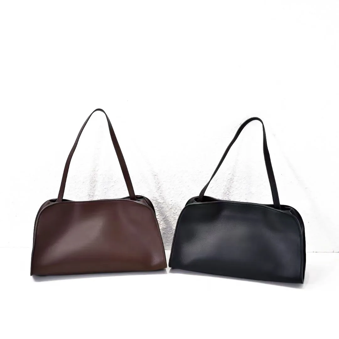 

Luxury Womens Shoulder Bags Solid Color Minimalist Leather Handbag Fashion Underarm Bag Lady Travel Totes All-match Commuter Bag