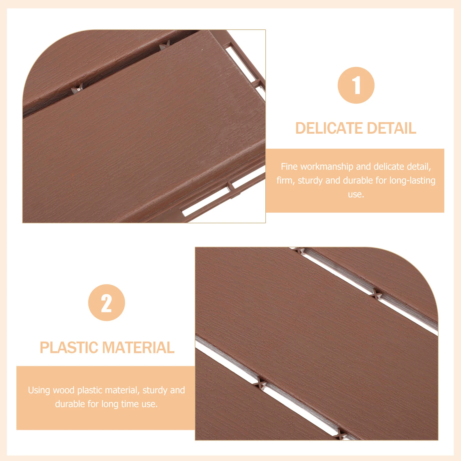 

Wood-Plastic Floor Outdoor Waterproof Garden Balcony Splicing Durable Corrosion Prevention Practical Lightweight Matching Floor